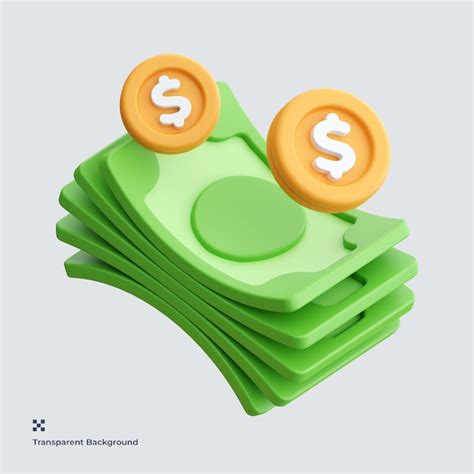 Premium PSD | Money 3d icon