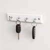 Home Basics 4 Hook Wall Mounted Key Rack, White : Target