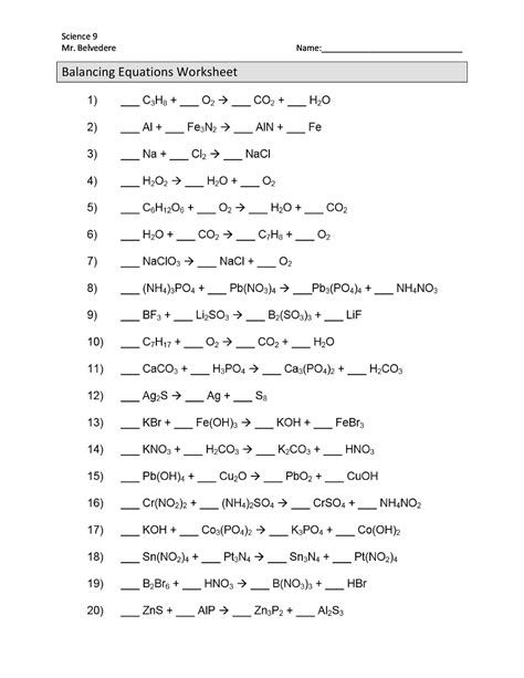 Balancing Equations Grade 4