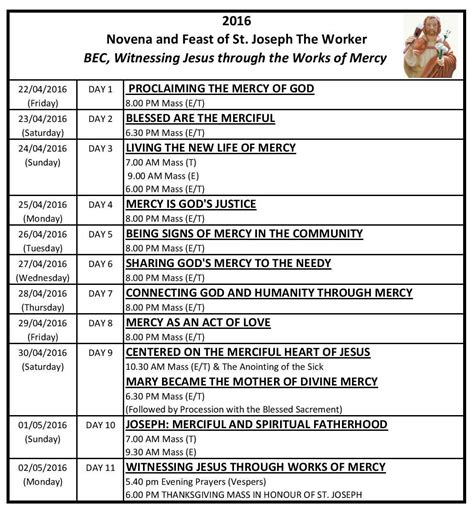 Mass schedule-2d