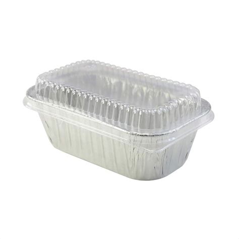 Disposable Aluminum 1 Lb. Loaf Pans with Clear Snap on Lid #5000p (400 ...