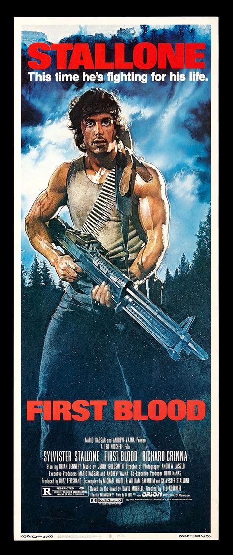 FIRST BLOOD * CineMasterpieces RAMBO ORIGINAL MOVIE POSTER INSERT 1982 ...