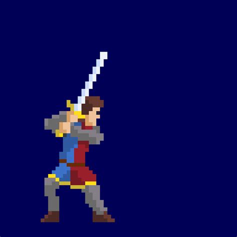 Knight animation (attack and walk) I made when working on my pixelart ...