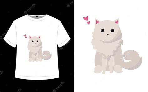 Premium Vector | T shirt design cute cat