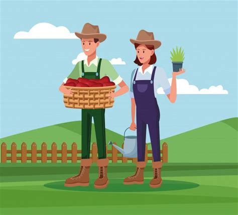 Agricultores que trabalham em desenhos a... | Free Vector #Freepik #freevector #alimento # ...