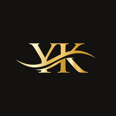 Creative YK letter with luxury concept. Modern YK Logo Design for ...