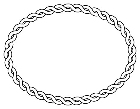 Clipart - rope border oval | Jewelry patterns, Drawing frames, Jewelry ...