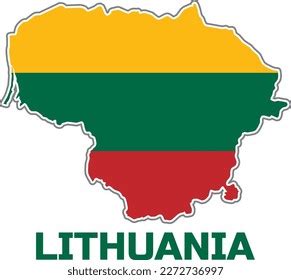 Map Country Lithuania Colors Flag Country Stock Vector (Royalty Free) 2272736997 | Shutterstock