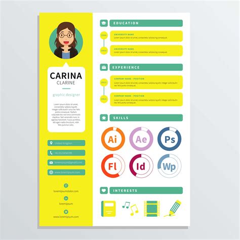 Graphic Designer Resume Template Free Download