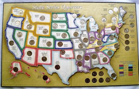 United States - 25 Cents 1999/2008 'State Quarters' (56 different coins ...