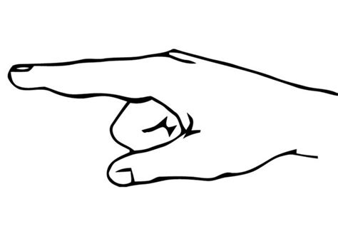 Pointing Finger Hand Coloring Page : Coloring Sky