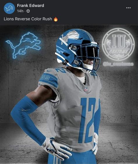 'Reverse Color Rush' Detroit Lions jersey/helmet combo is absolute fire ...