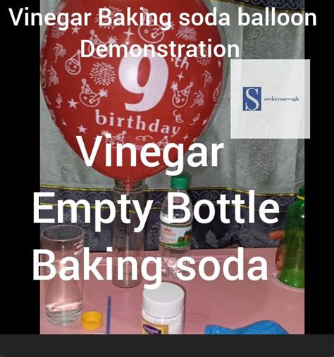 Simple Science; Vinegar Baking Soda Balloon Demonstration - As Starter - Seekersnewsgh.com