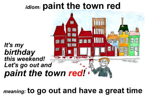 Idiom - Paint the town red - Funky English