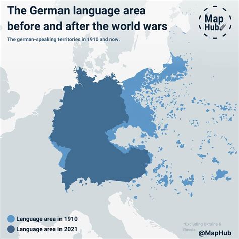 German language area before and after the world... - Maps on the Web