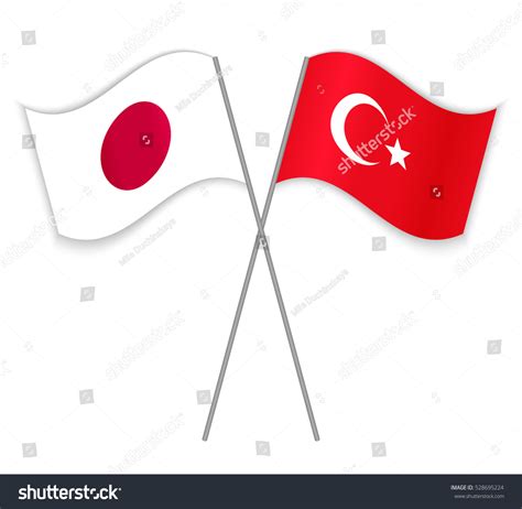 Japanese Turkish Crossed Flags Japan Combined Stock Vector (Royalty Free) 528695224 | Shutterstock