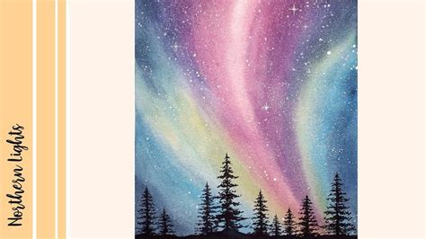 NORTHERN LIGHTS | Aurora Borealis Watercolor Painting | Watercolor ...