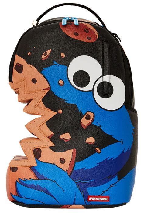 SPRAYGROUND COOKIE MONSTER COOKIE SHARKBITE BACKPACK (DLXV) - Limited Edition Cool Backpacks ...