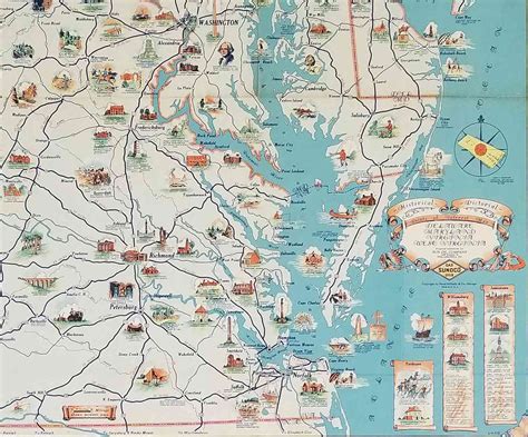 Road Map & Historical Guide. Delaware - Maryland - Virginia - West Virginia. Map title: Sunoco ...