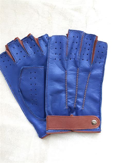 Fancy Fingerless Gloves/ Leather Driving Car-cycling Gloves/ - Etsy