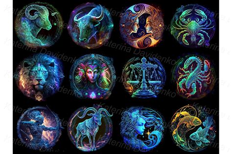 Zodiac signs Astrological horoscope | Object Illustrations ~ Creative ...