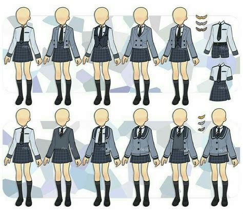 cr. to the owner | Anime uniform, Drawing clothes, Fashion design drawings