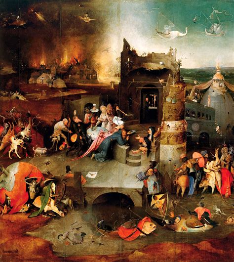 Hieronymus Bosch EL BOSCO. Las tentaciones de San Antonio Abad (tríptico centro). 1495 y 1501 ...