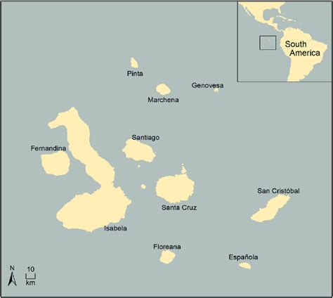 Map of the Galápagos Islands. | Download Scientific Diagram