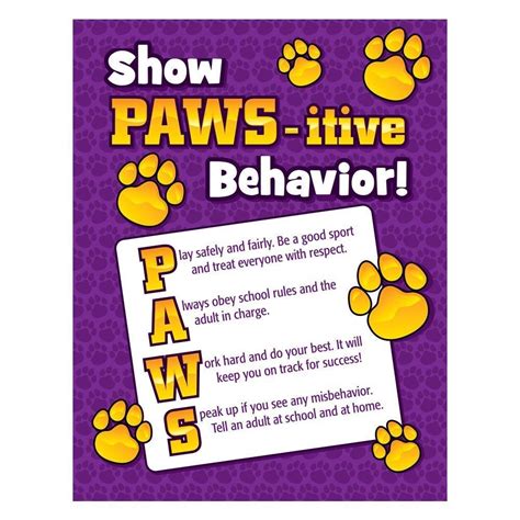 Paws Itive Behavior Chart Elementary Classroom Classr - vrogue.co