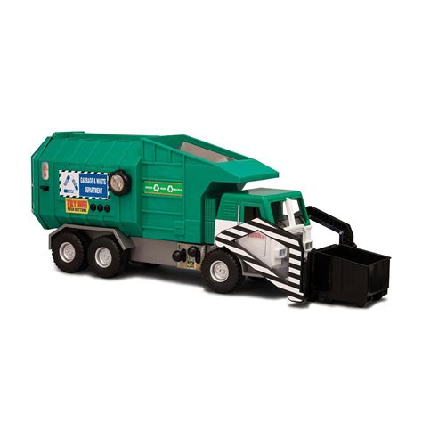 Tonka Mighty Motorized Vehicle - Front-Loader Garbage & Waste Department Truck (Green) - Funrise ...