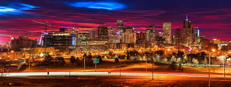 Denver Skyline Sunrise by Darren White