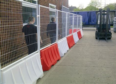 Water Filled Barriers with Fence Attachments - Buy & Hire | SafeSite ...