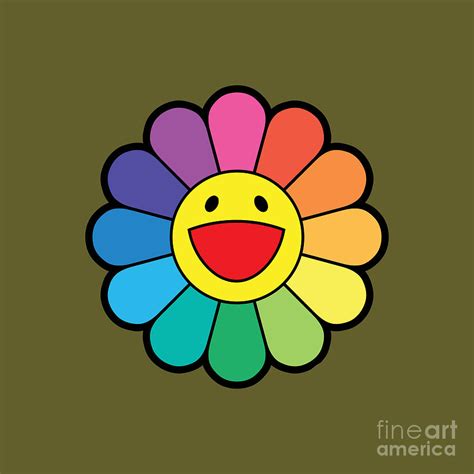 Takashi Murakami Flower Rainbow Drawing by Bakijan Wacana - Fine Art ...