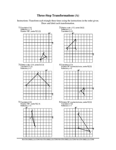 Geometry Transformation Composition Worksheet Answers Netvs — db-excel.com