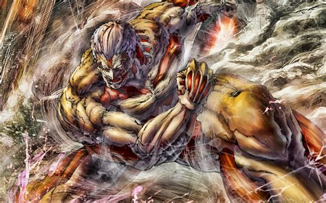 Download wallpapers Armored Titan, 4k, Attack on Titan, artwork, Nine Titans, manga, Yoroi no ...