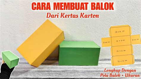 Cara Membuat Balok Dari Kertas Karton || Buat Bangun Ruang Balok Dari ...