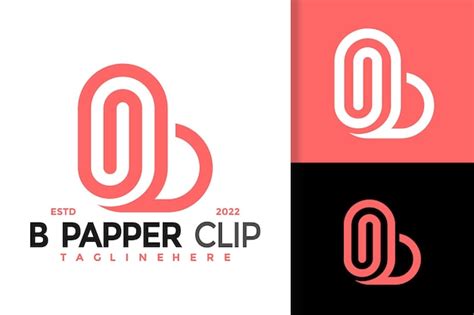 Premium Vector | Letter B Papper Clip Logo Design Vector Illustration ...