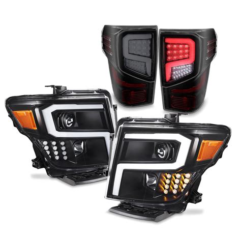 For 2016-2019 Nissan Titan LED Tail Lights & Headlights Combo Assemblies - Black - Walmart.com ...