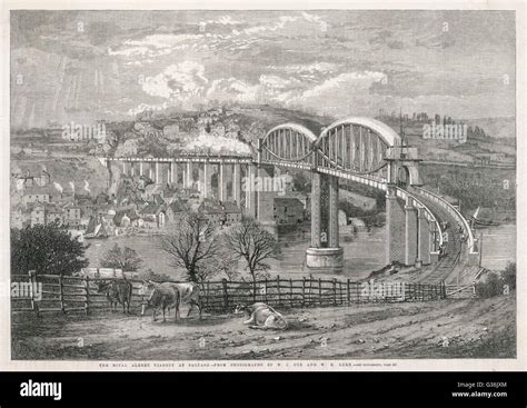 Royal Albert railway bridge, Saltash, Cornwall Stock Photo - Alamy