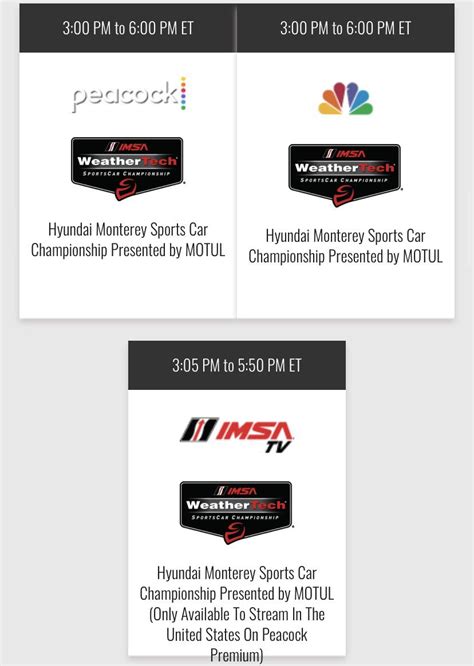 Does this mean Peacock subscribers will get the IMSA Radio broadcast ...