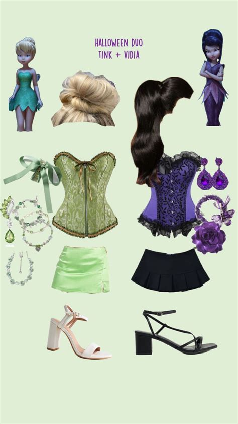 Tinkerbell + Vidia - halloween duo costume in 2024 | Pretty halloween costumes, Duo halloween ...