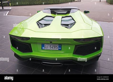 Lamborghini Aventador S, rear view Stock Photo - Alamy