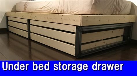 [DIY] Under bed storage drawer - YouTube | Bed storage drawers, Under ...