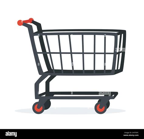 Vector cartoon style empty shopping cart isolated Stock Vector Image & Art - Alamy