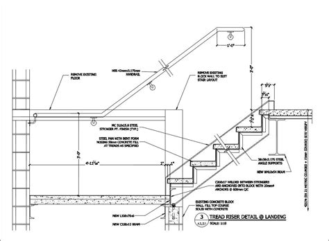 Free CAD Details-Stair @ Landing Detail – CAD Design | Free CAD Blocks ...