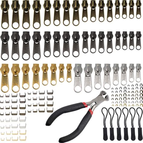 Amazon.com: Zipper Repair Kit [197pcs]: Kit Incl Zippers Slider, Zipper Pull Replacement ...