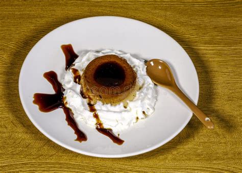 Egg Custard with Caramel Sauce Stock Photo - Image of nutrition ...