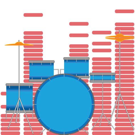 Drum set flat style 24210289 Vector Art at Vecteezy