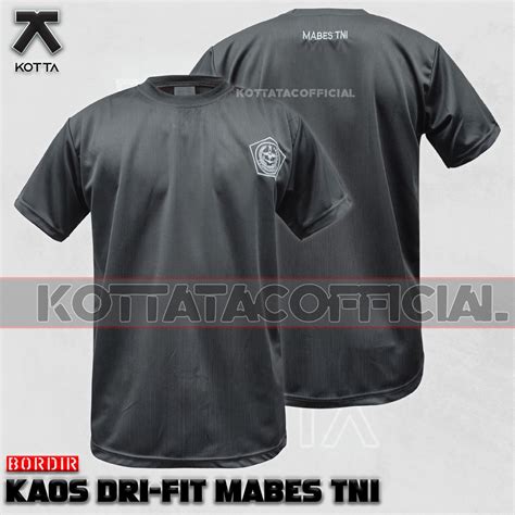 Jual KAOS DRYFIT OLAHRAGA MABES TN HITAM - KAOS OLAHRAGA MABES TNI ...