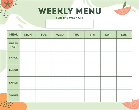 10 Best Printable Blank Menu For Daycares for Free at Printablee.com ...